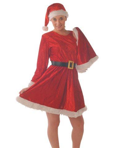 Costume Santa Miss Velvet Red 4 Piece