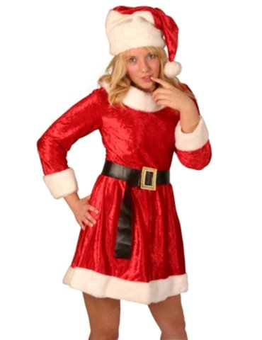 Costume Santa Miss Velvet 3 Pc Short Dre