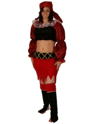 Costume Pirate Female 5 piece Dress L