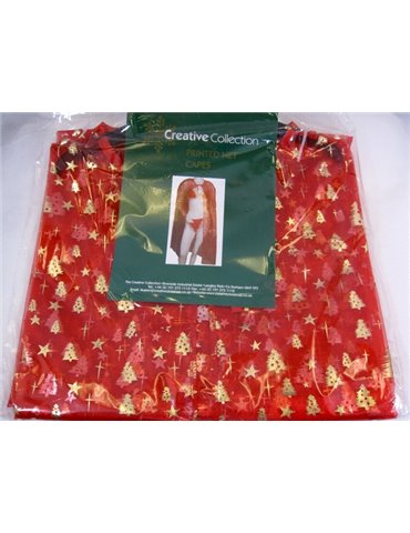 Cloak Santa Miss,Red Net Gold Trees