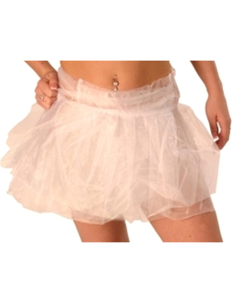 Tutu Skirt Net Wrap Round White