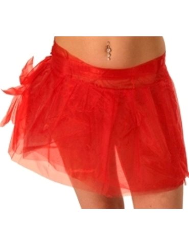 Tutu Skirt Net Wrap Round Red