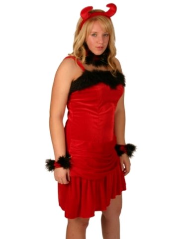 Costume Devil red & Sexy with Horns Larg