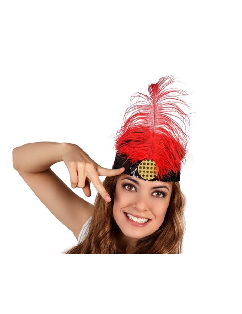 Head Dress Charleston Red