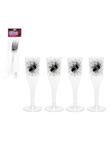 Decorative Glasses Spider set of 4 35x10