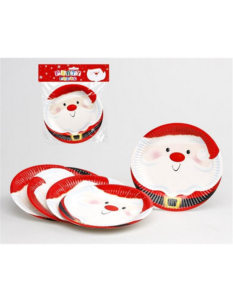 Christmas Party Plates 23cm PKt 6