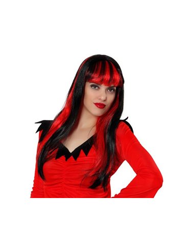 Hair - Wig Demon Female Red & Black