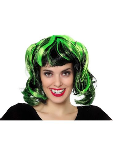 Hair - Wig Green Pigtails