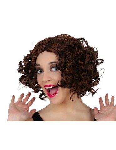 Hair - Wig Chestnut Curly Mid Length