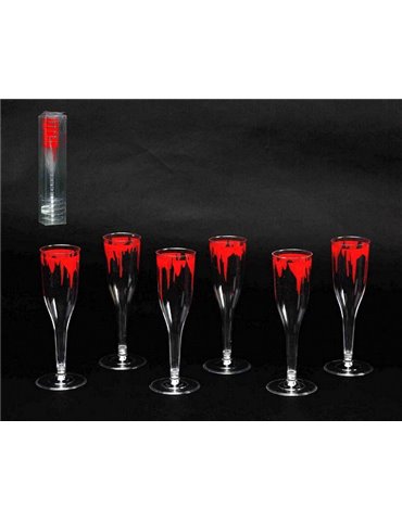 Halloween Glasses Bloody 6s 32x6.5cm PV