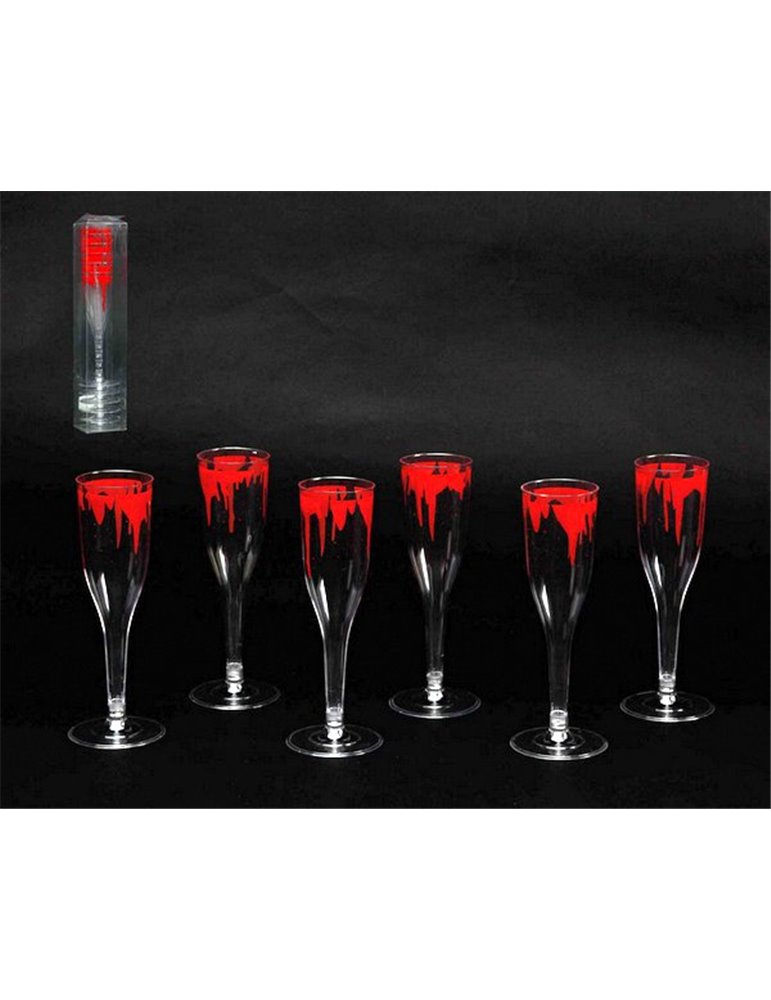 Halloween Glasses Bloody 6s 32x6.5cm PV