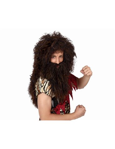 Hair - Wig & Beard Caveman Brown