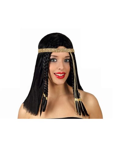 Hair - Wig Egyptian Lady Black - Gold Ac