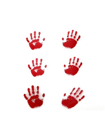 Blood Red Hands (Gelatin) 6 pieces