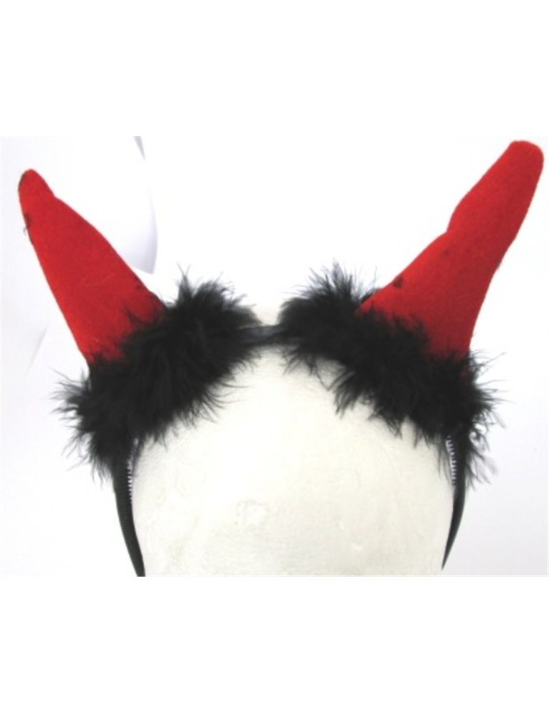 Tiara Horn Red with Black Fur T