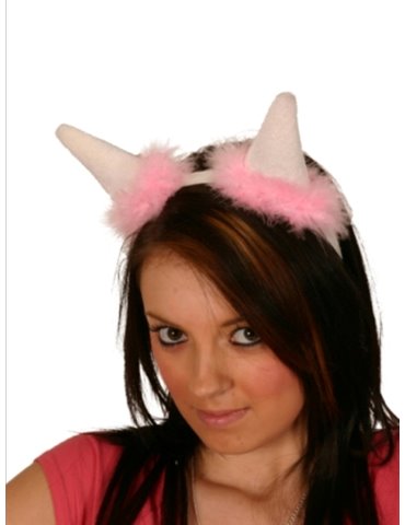 Tiara Horn Pink with Fur Trim