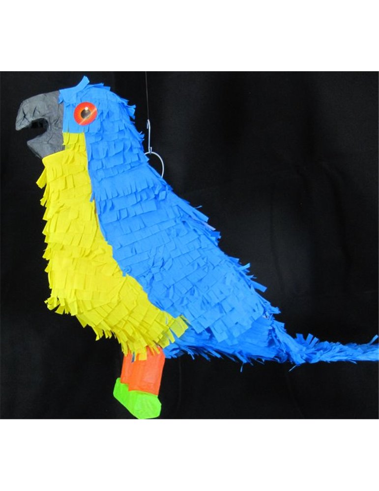 Pinata 3D design Bird Macaw Blue Yellow