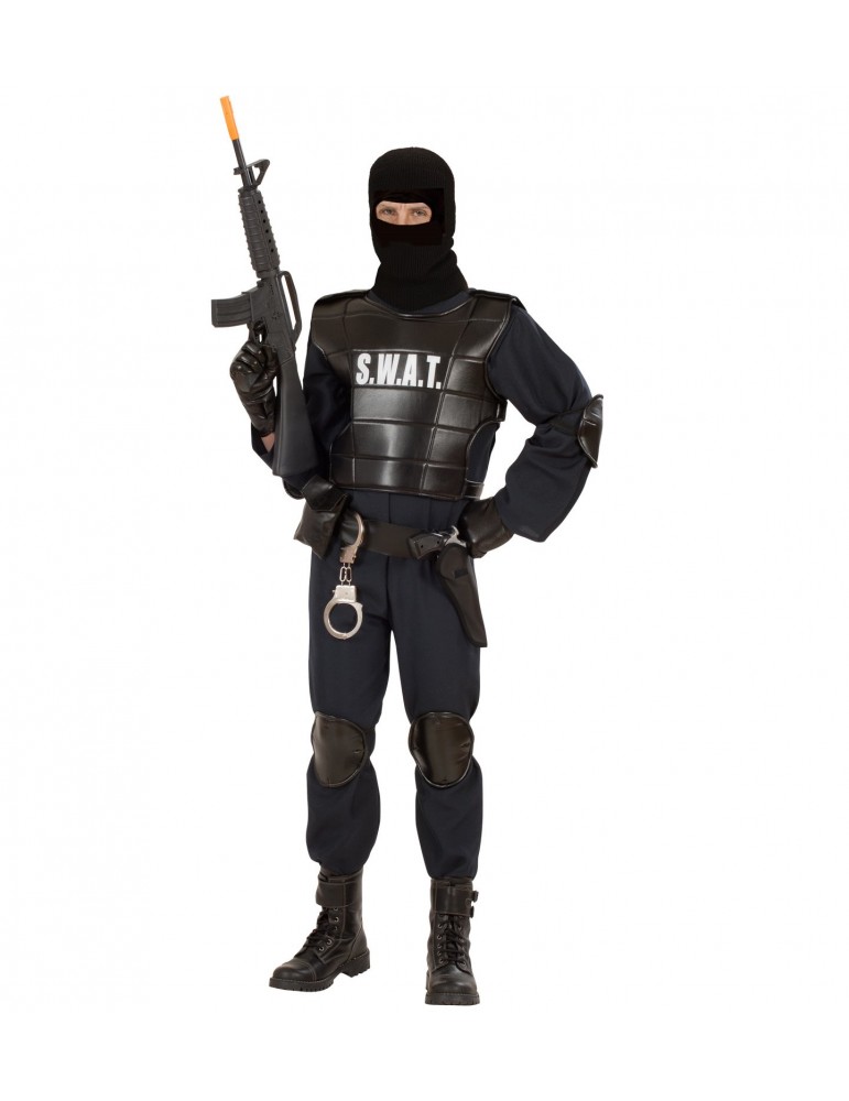 SWAT OFFICER MAN (j-suit vest belt w/holster knee/elb)