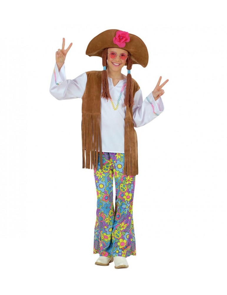 WOODSTOCK HIPPIE GIRL (shirt w/vest pants hat) Childrens