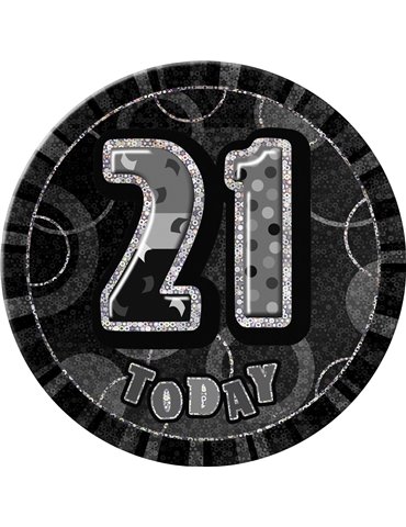 BLACK GLITZ 6'' BADGE- 21