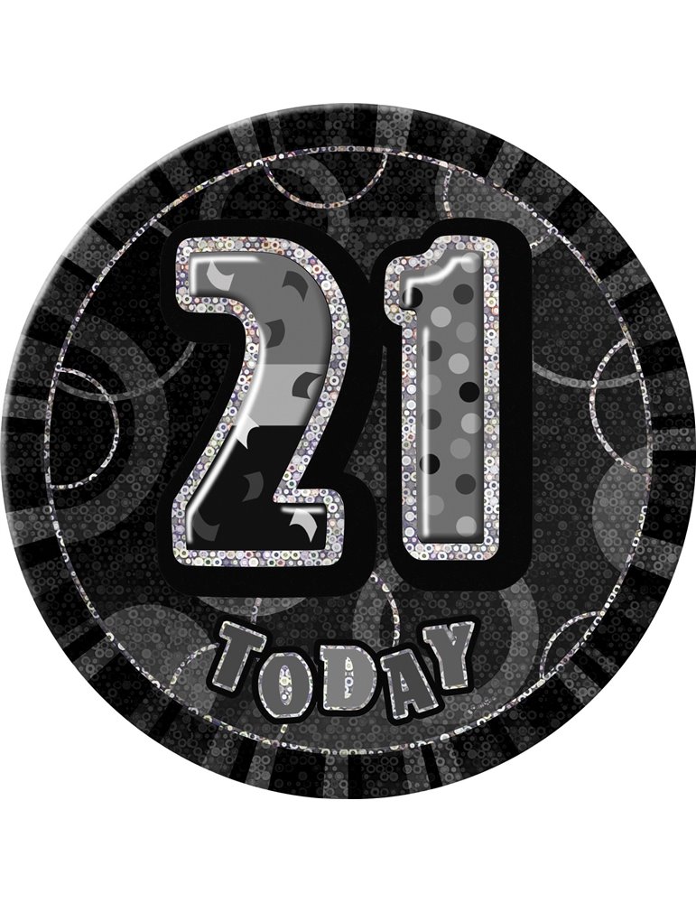 BLACK GLITZ 6'' BADGE- 21