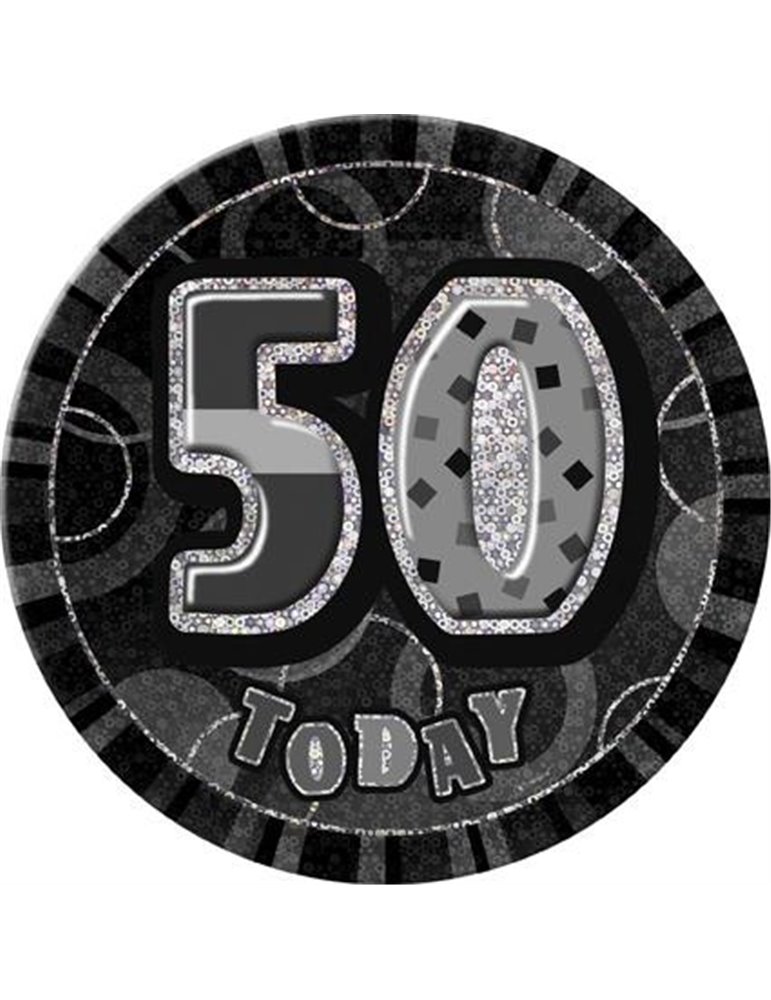 BLACK GLITZ 6'' BADGE- 50