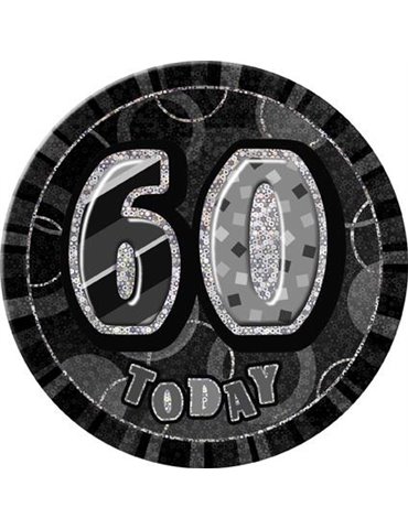 BLACK GLITZ 6'' BADGE- 60