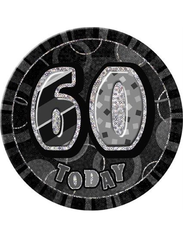 BLACK GLITZ 6'' BADGE- 60