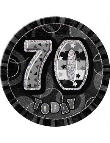 BLACK GLITZ 6'' BADGE- 70