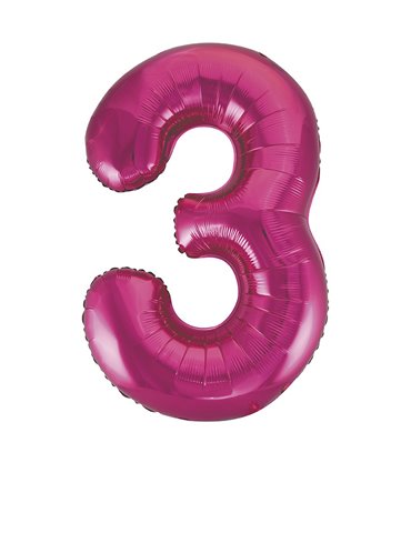 34" PKG PINK GLITZ FOIL BALLOON-3