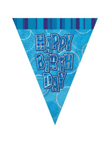 BLUE GLITZ HB FLAG BANNER-9FT