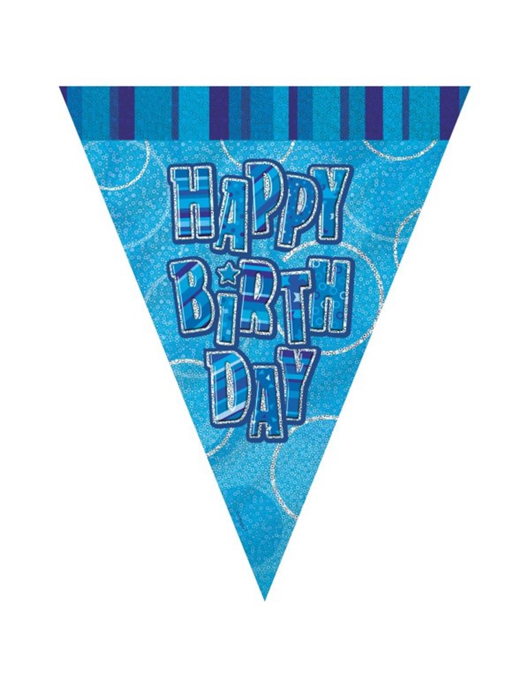 BLUE GLITZ HB FLAG BANNER-9FT