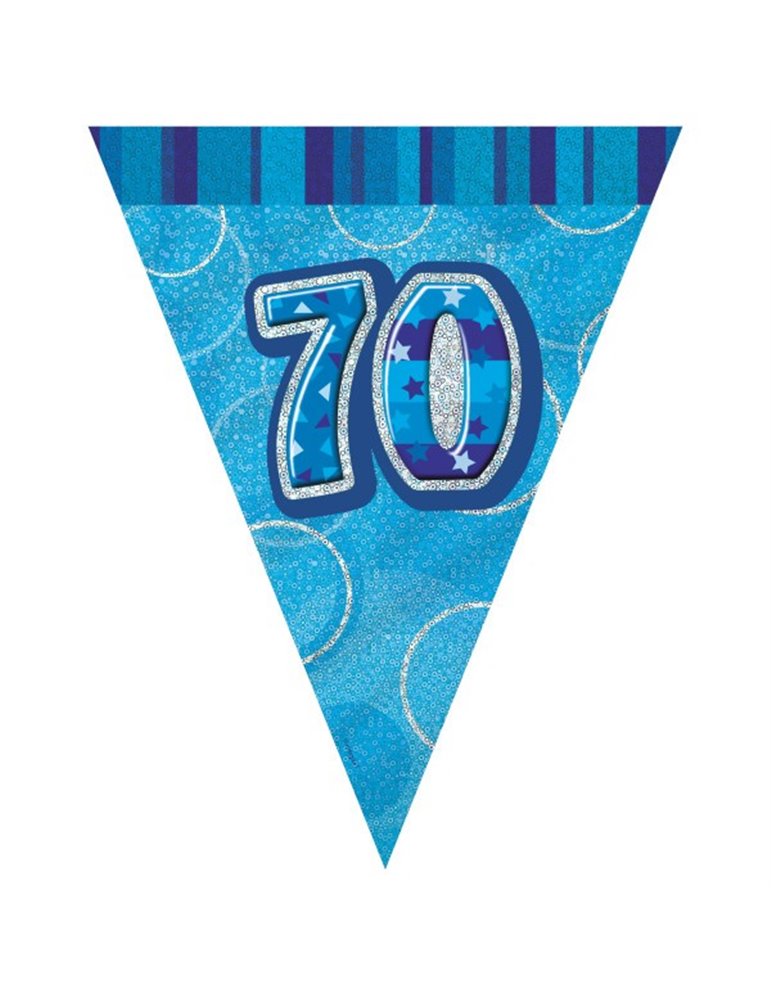 BLUE GLITZ 70 FLAG BANNER 9FT