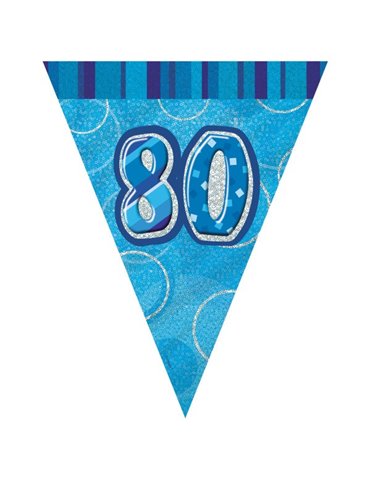 BLUE GLITZ 80 FLAG BANNER 9FT