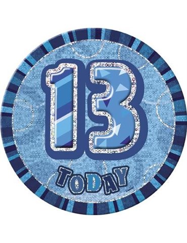 BLUE GLITZ 6" BADGE - 13