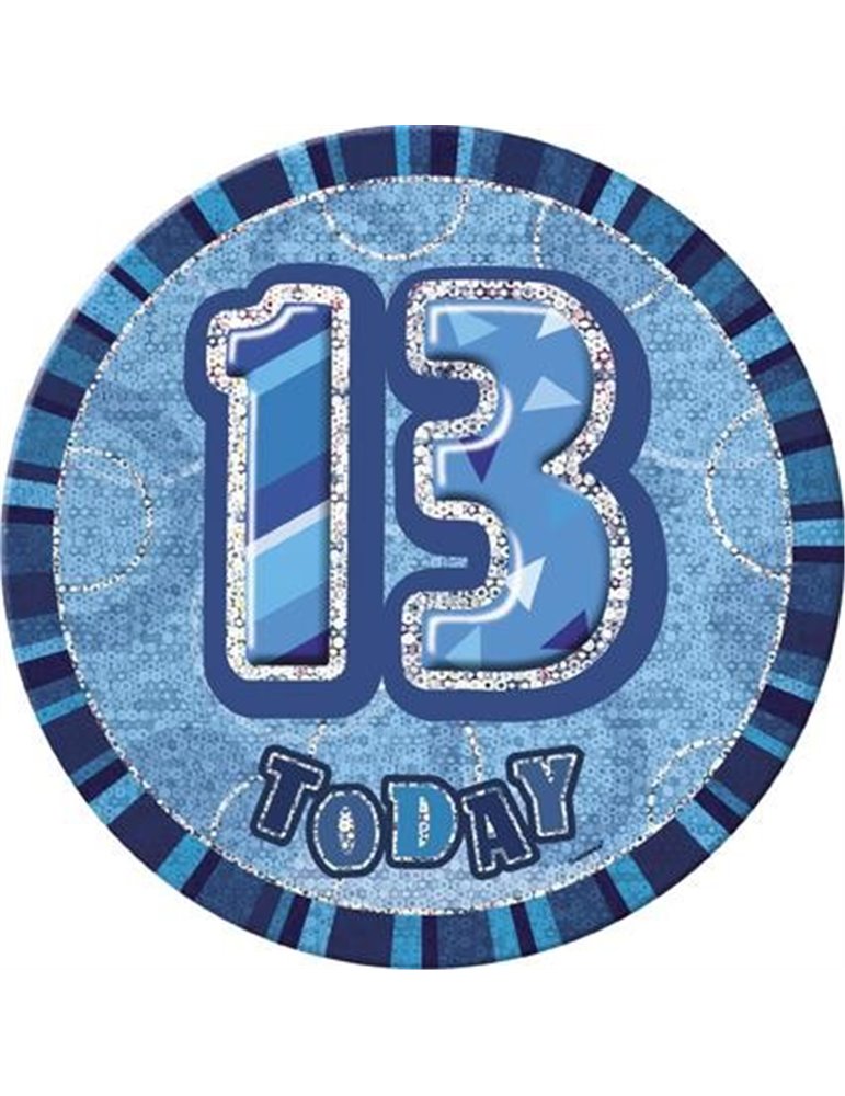 BLUE GLITZ 6" BADGE - 13