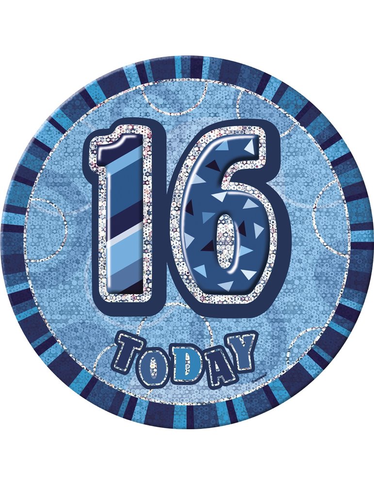 BLUE GLITZ 6'' BADGE- 16