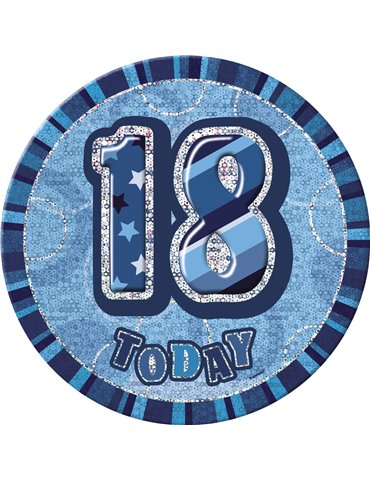 BLUE GLITZ 6'' BADGE- 18