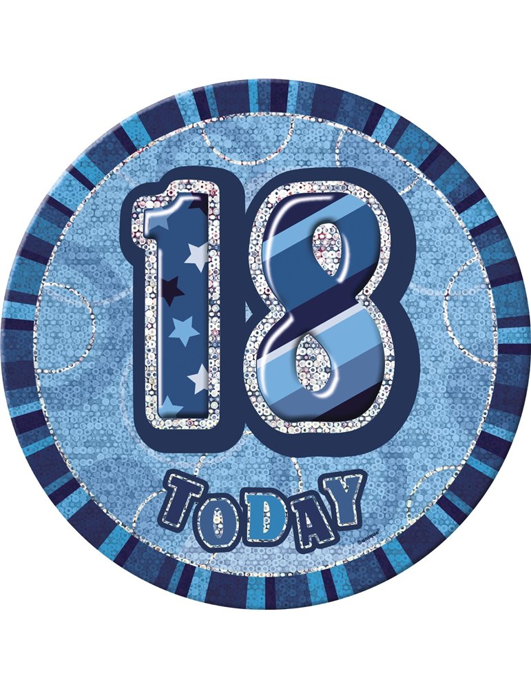 BLUE GLITZ 6'' BADGE- 18