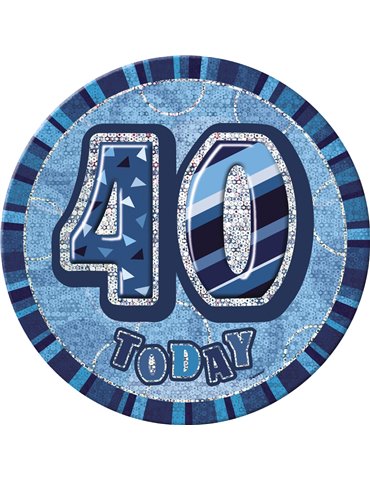 BLUE GLITZ 6'' BADGE- 40