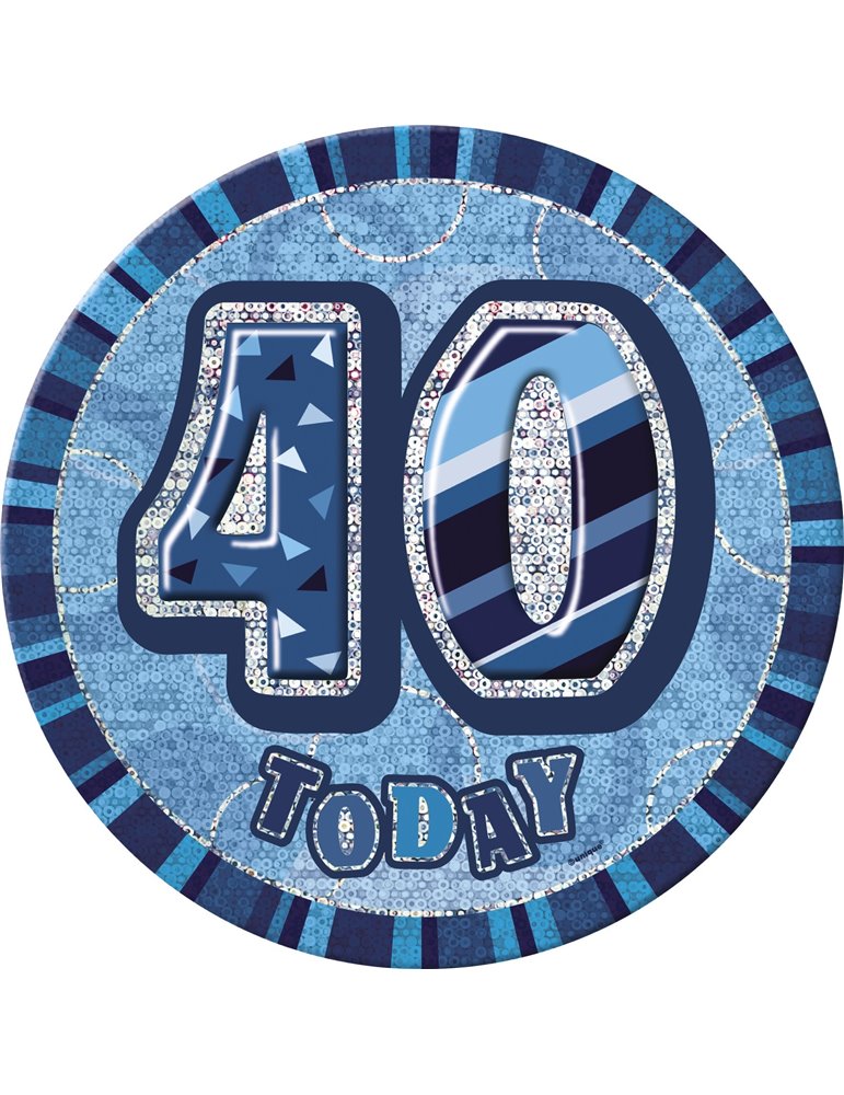 BLUE GLITZ 6'' BADGE- 40