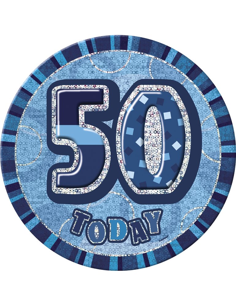 BLUE GLITZ 6'' BADGE- 50