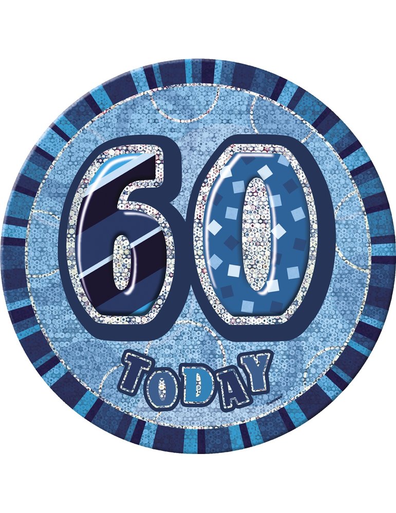 BLUE GLITZ 6'' BADGE- 60