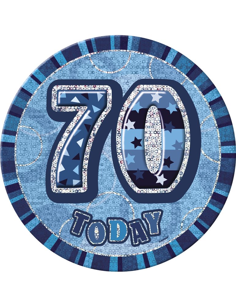 BLUE GLITZ 6'' BADGE- 70