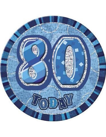 BLUE GLITZ 6" BADGE - 80