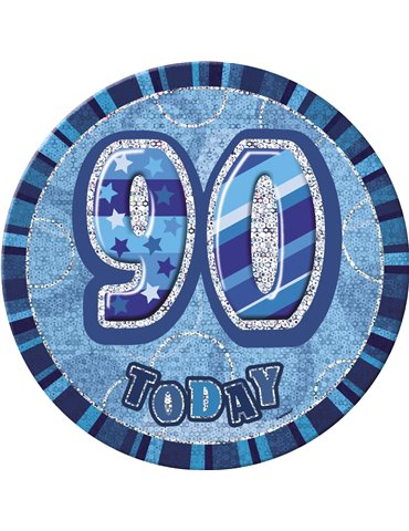 GLITZ BLUE BIRTHDAY BADGE-90