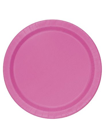 20 HOT PINK 7'' PLATES