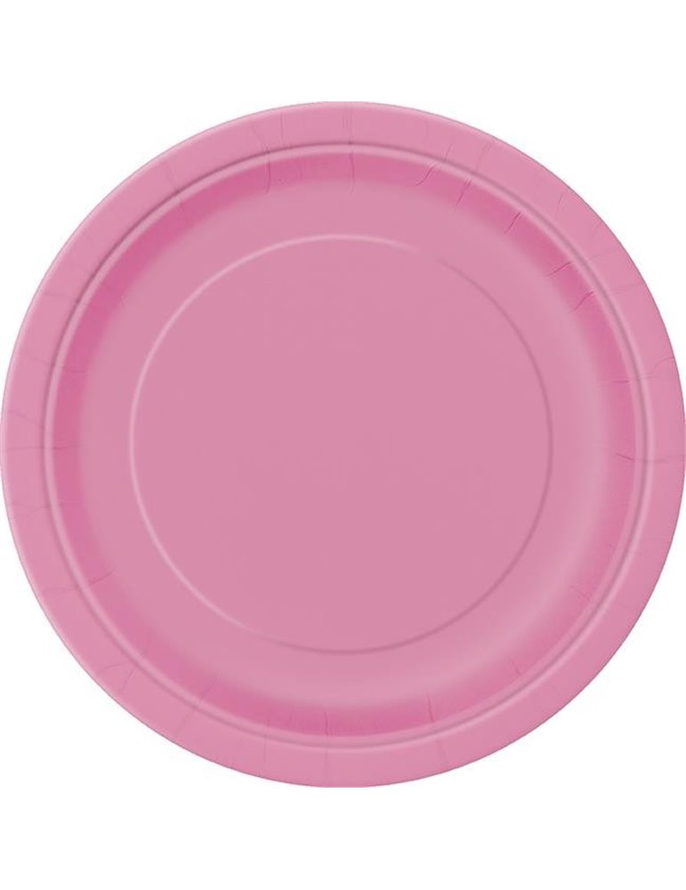 16 HOT PINK 9" PLATES