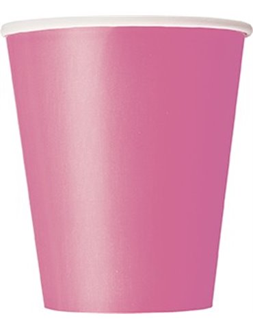 14 HOT PINK 9 OZ. CUPS