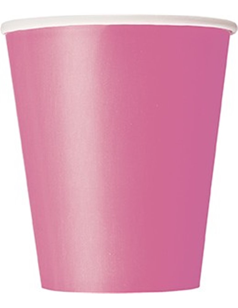 14 HOT PINK 9 OZ. CUPS